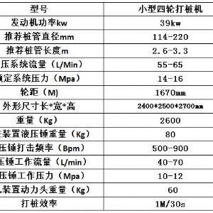 簡易四輪打樁機